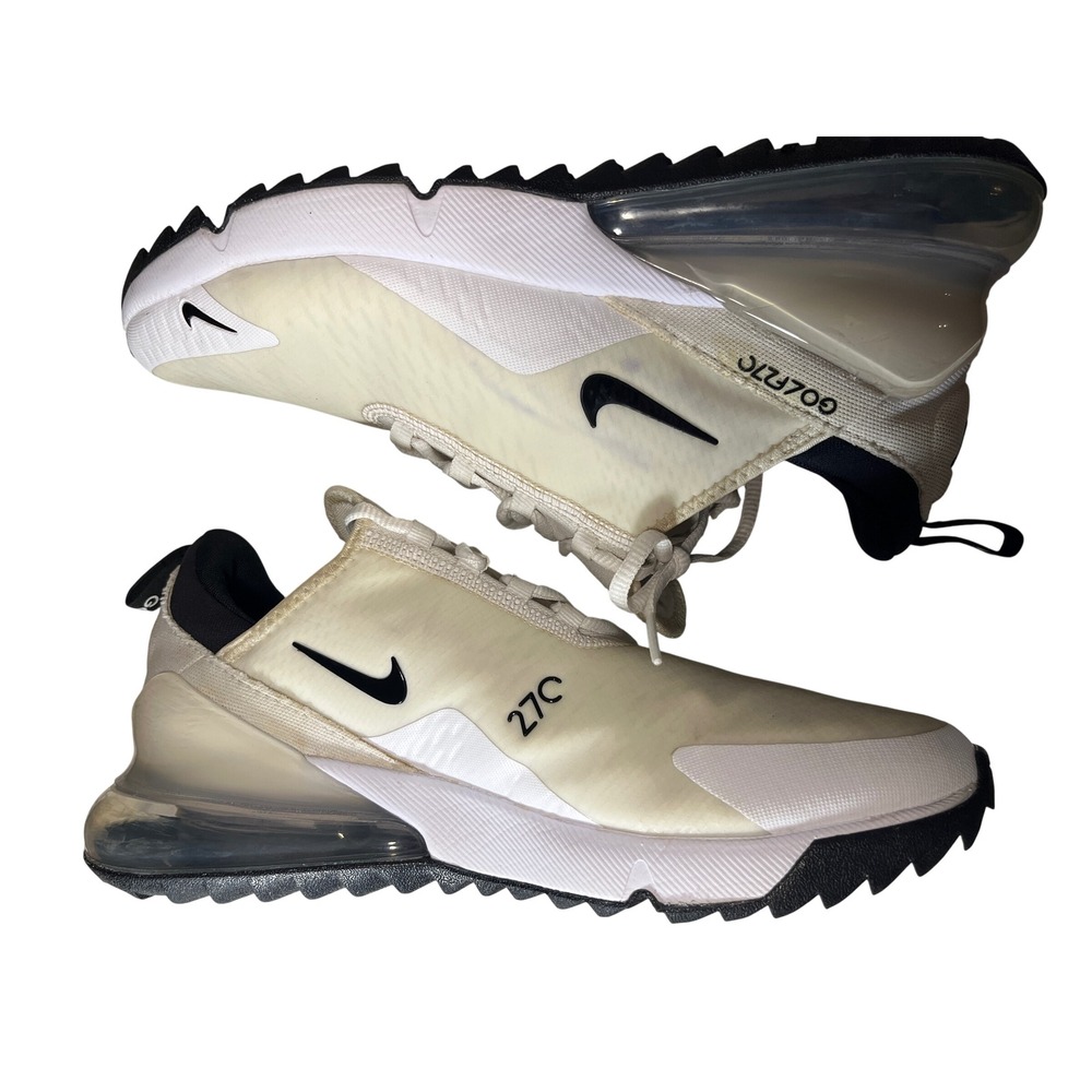 Nike Air Max 270 Golf Shoes CK6483 102 Men's Size‎ 8.5 Beige Black